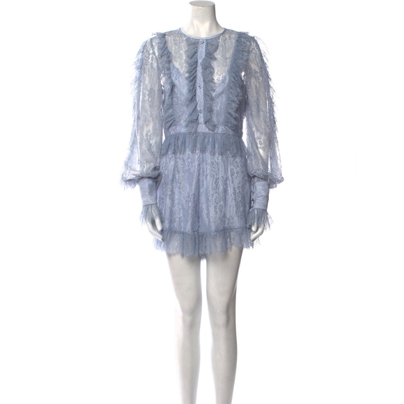 Alice McCall NWOT Love My Way Lace Romper in Pebble Blue size 2 - Picture 2 of 16